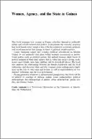 Cover Image of Women, Agency, and the State in Guinea
