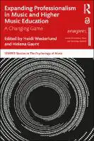 Cover Image of Expanding Professionalism in Music and Higher Music Education