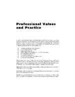 Cover Image of Professional Values and Practice