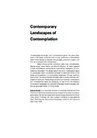 Cover Image of Contemporary Landscapes of Contemplation