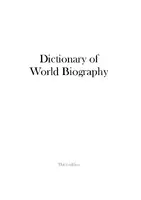 Cover Image of Dictionary of World Biography: Third edition
