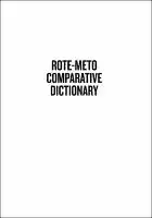 Cover Image of Rote-Meto Comparative Dictionary