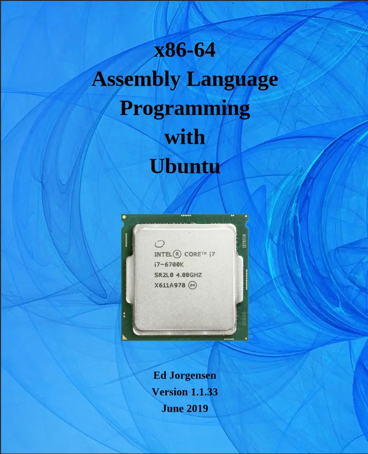 Cover Image of x86-64 Assembly Language Programming with Ubuntu