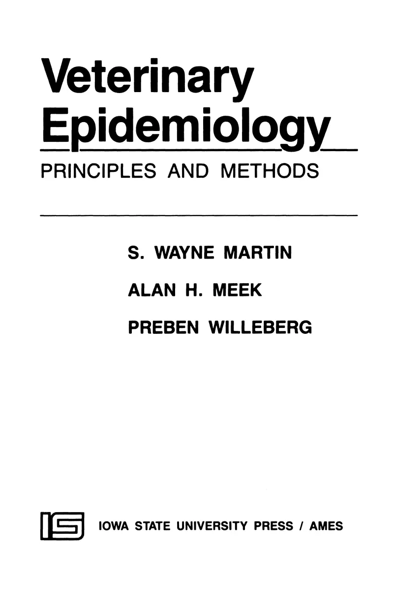 Cover Image of Veterinary Epidemiology