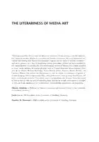 Cover Image of The Literariness of Media Art
