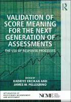Cover Image of Validation of Score Meaning for the Next Generation of Assessments