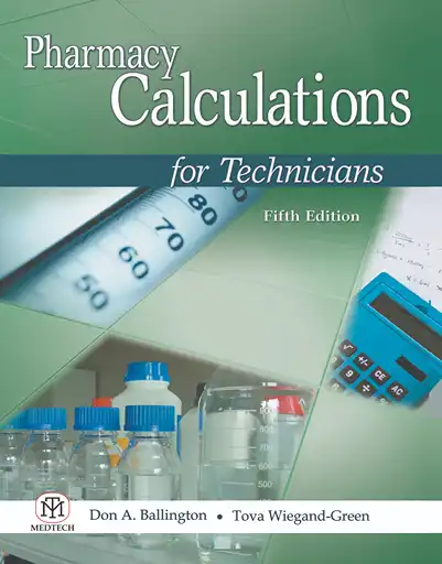 Cover Image of Pharmaceutical Calculations for technicians